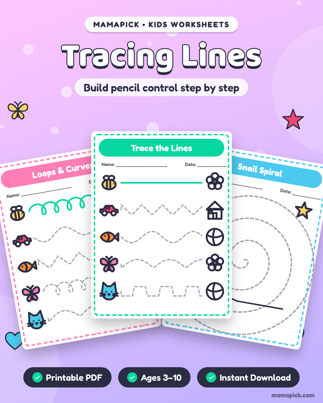 600+ Kids Learning Activity Pages – 12 Printable Books (Ages 3–10)